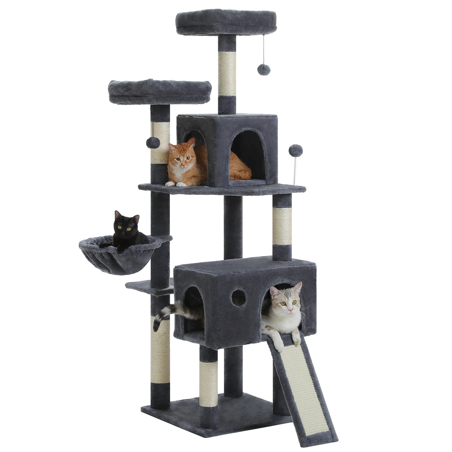 Multi-Level Cat Tree Tower with Sisal Scratching Post