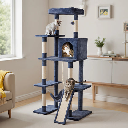 Cat Tree Tower, Sisal Scratching Posts, Multi Level Cat Climbing