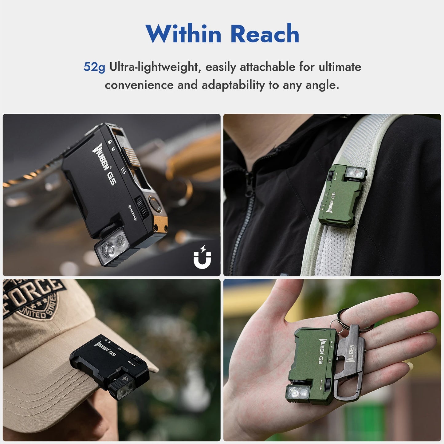 Rechargeable  Mini Flashlight with RGB Light