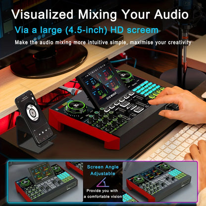 Audio Mixer with Voice Changer for Streaming, Podcasting, Live Recording