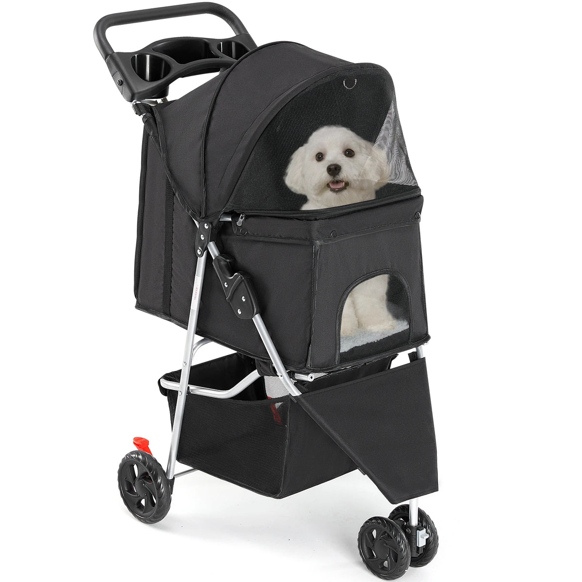 Foldable Pet Stroller for Small Dogs and Cats
