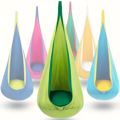 Hanging Hammock Chair Includes Inflatable Pillow