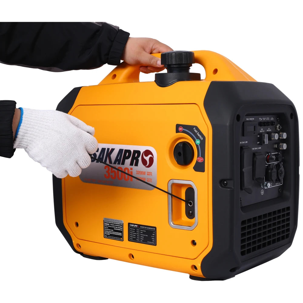 3500 Watt Portable Inverter Generator Gas Powered, Outdoor, Camping