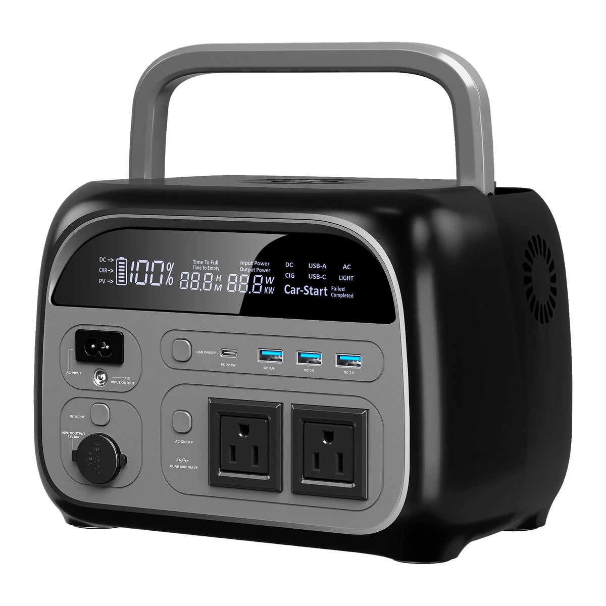 Portable Power Station, Solar Generator , UPS Backup Battery, AC/DC/USB Output for Camping