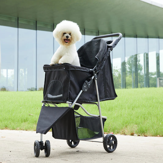 Foldable Pet Stroller for Small Dogs and Cats