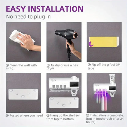 Blue Light Disinfection Toothbrush Holder