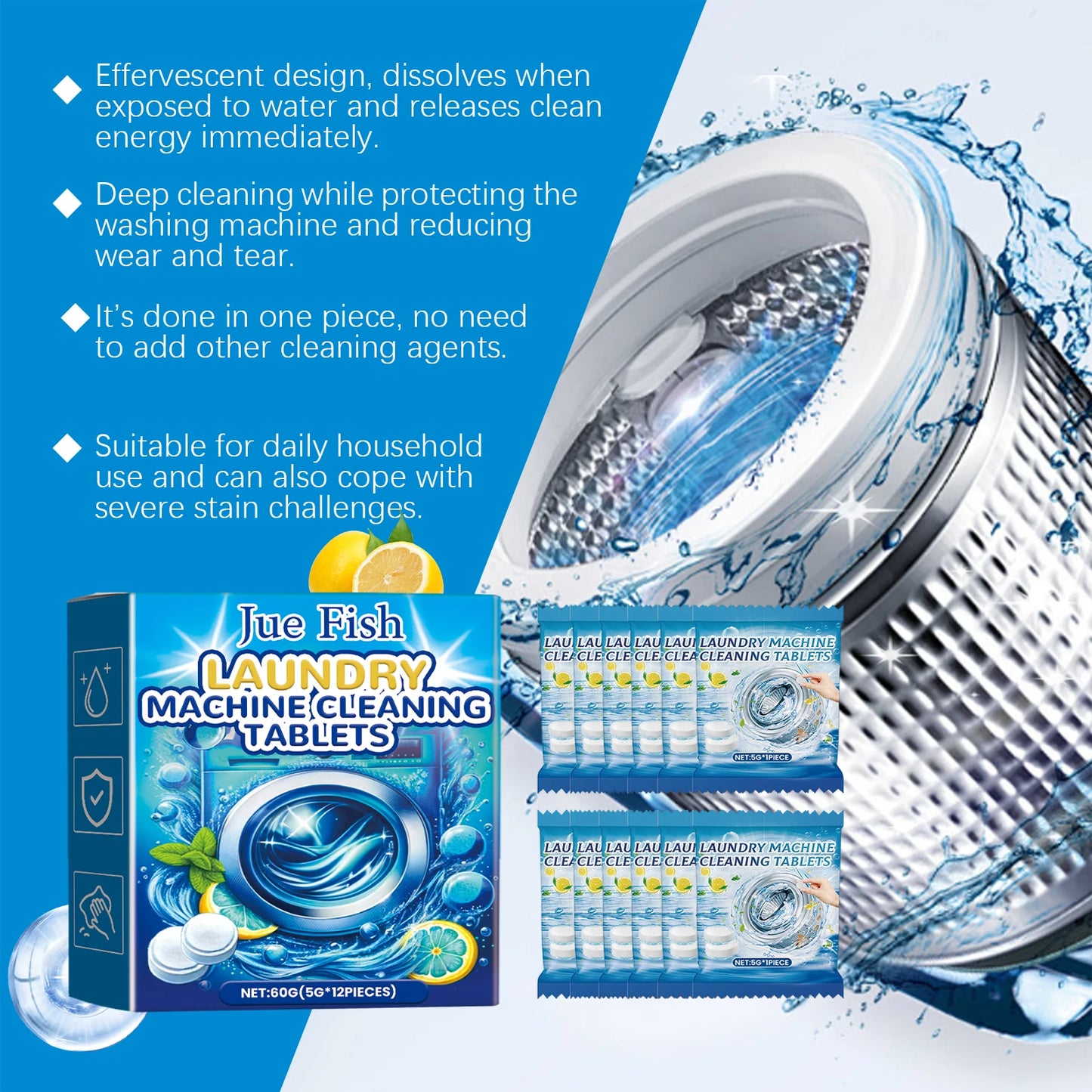 Washing Machine Cleaning  Tablets Deeply Cleans