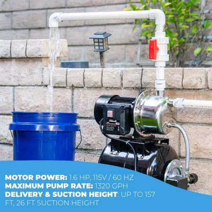 Shallow Well Pump with Pressure Tank,