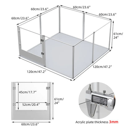 Dog Playpen, Whelping Pen, Puppy Playpen with Waterproof Fertility Pad
