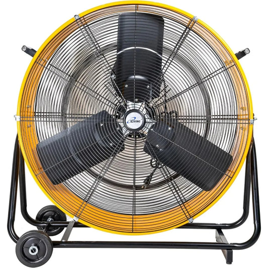 30 Inches 12350 CFM Floor Drum Fan, DC Brushless Motor