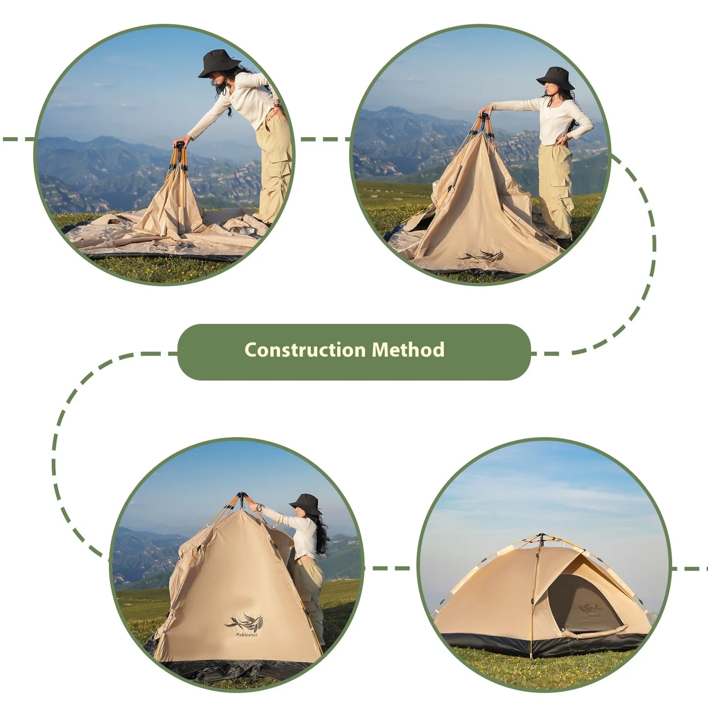 Instant Golden Tent - Sun & Rain Shelter