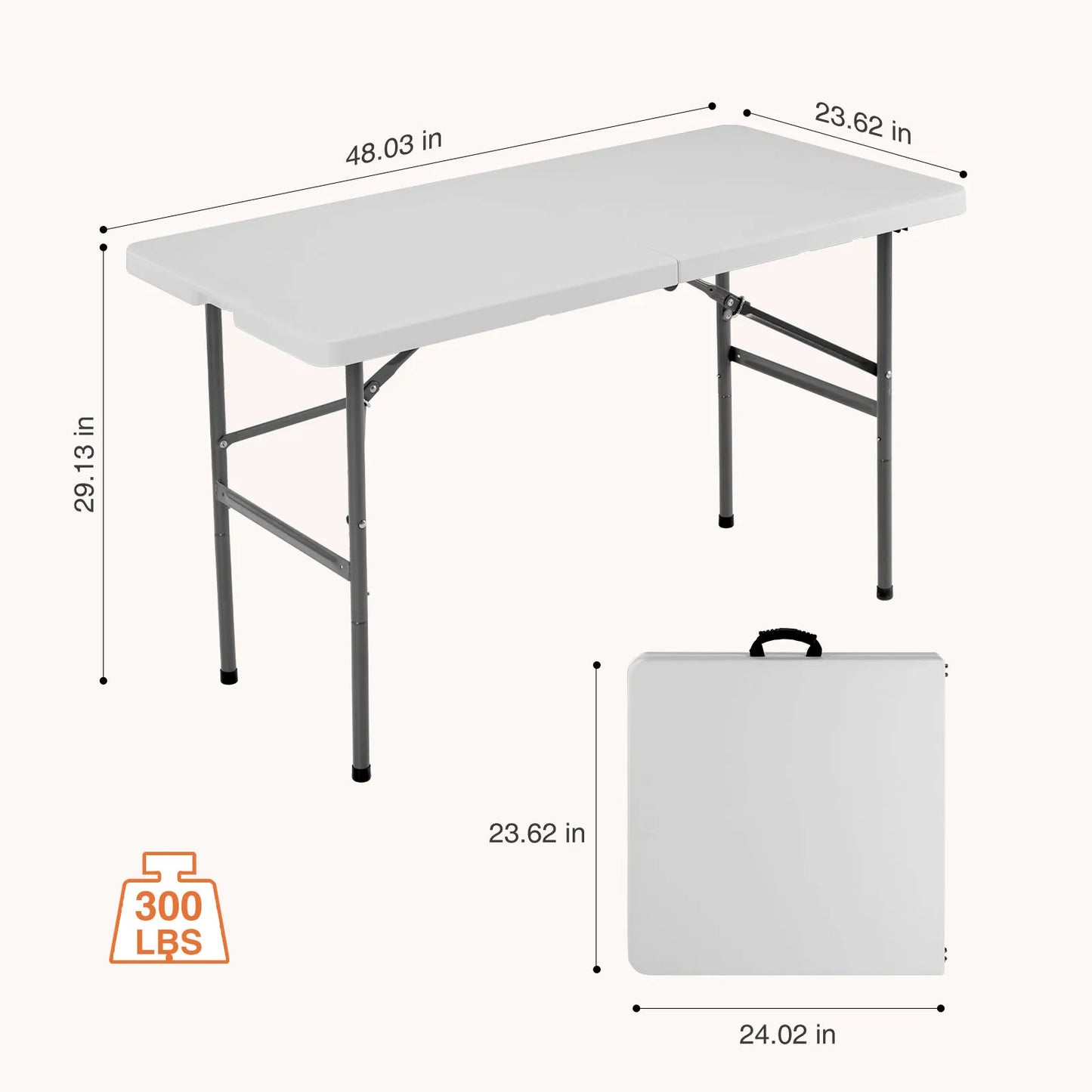 Portable Folding  Table with Carrying Handle
