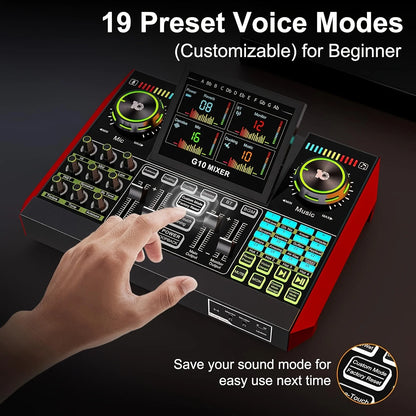 Audio Mixer with Voice Changer for Streaming, Podcasting, Live Recording