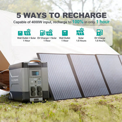 4000W Portable Generator, Battery for Power Outage