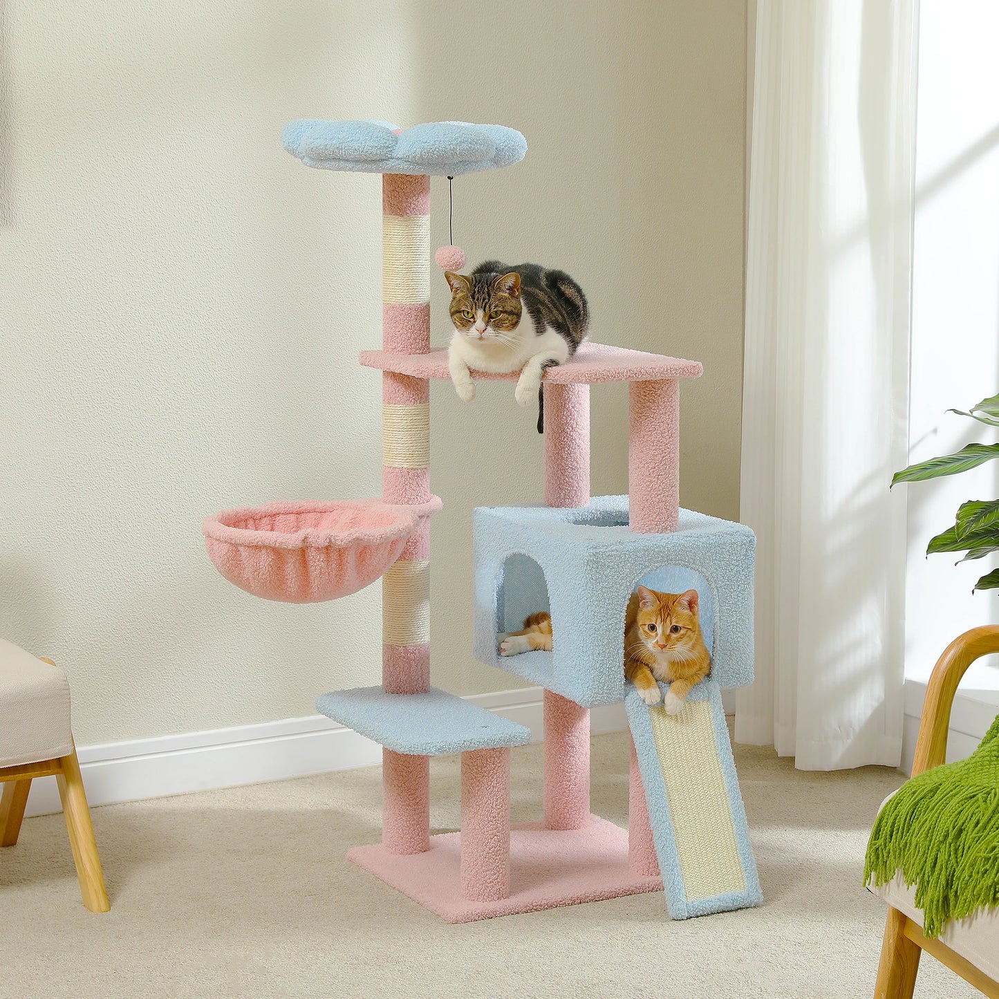 Cat Tree, Cat Tower with Sisal Covered Scratching Posts