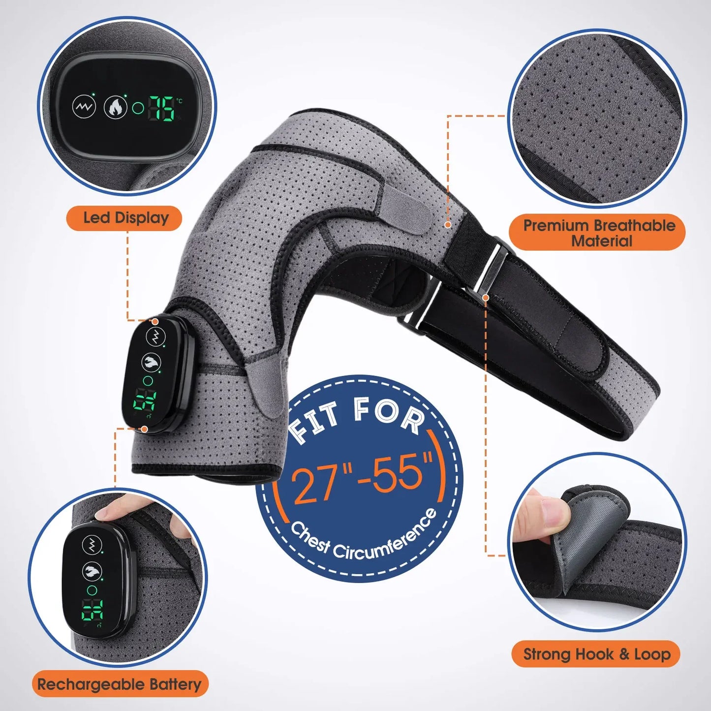 Shoulder Massage Belt Led Hot Compress