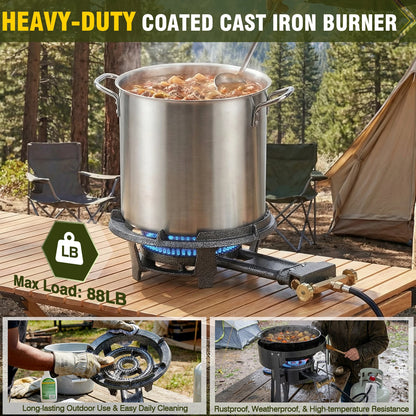 Heavy Duty Cast Iron Outdoor Wok Burner, Portable Gas Cooker