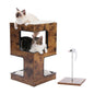 Cat Condo House Bed with Scratching Pad