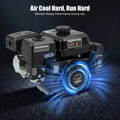 4‑Stroke Single Cylinder Gas‑Powered Engine 7.5HP