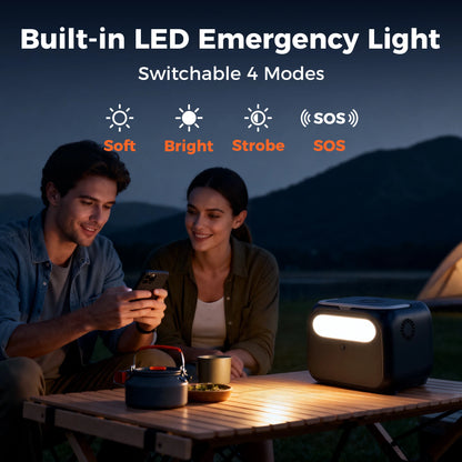 Portable Power Station, Solar Generator , UPS Backup Battery, AC/DC/USB Output for Camping