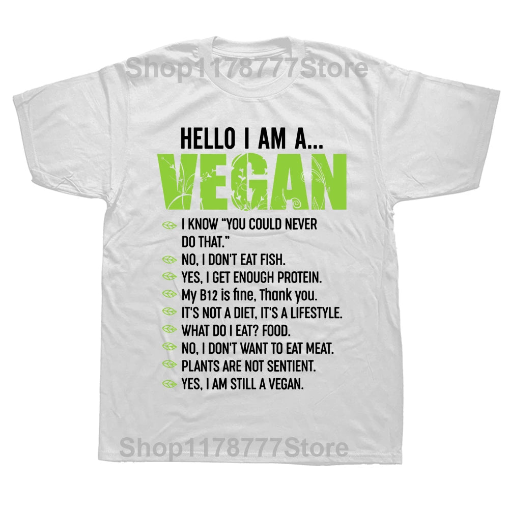 Hello I'm A Vegan T Shirts
