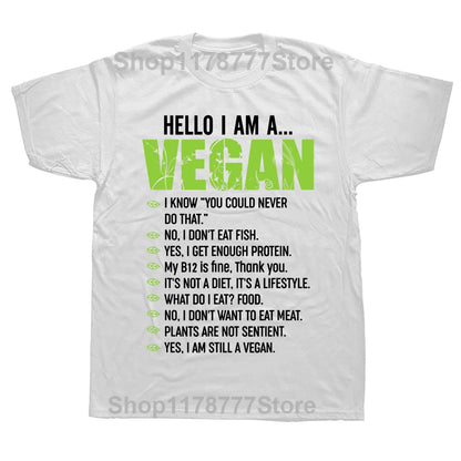 Hello I'm A Vegan T Shirts