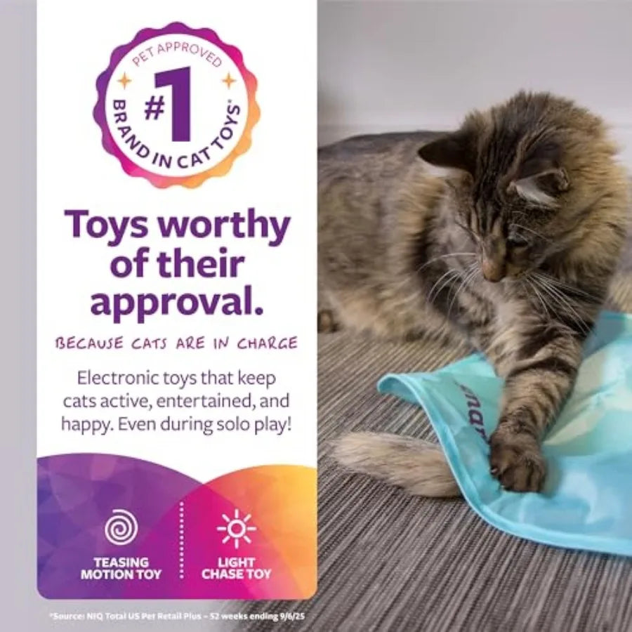 Electronic Moving Toys for Cats, Battery Powered