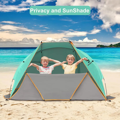 Beach Tent 3 Person with Extended Waterproof Floor