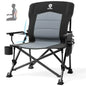 Oversized Folding Camping Chair with Adjustable Lumbar Support