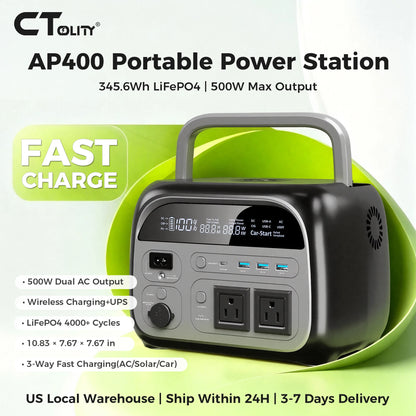 Portable Power Station, Solar Generator , UPS Backup Battery, AC/DC/USB Output for Camping