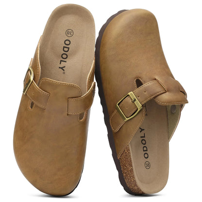 Vegan Leather Clogs Outdoor Slip-on Shoes
