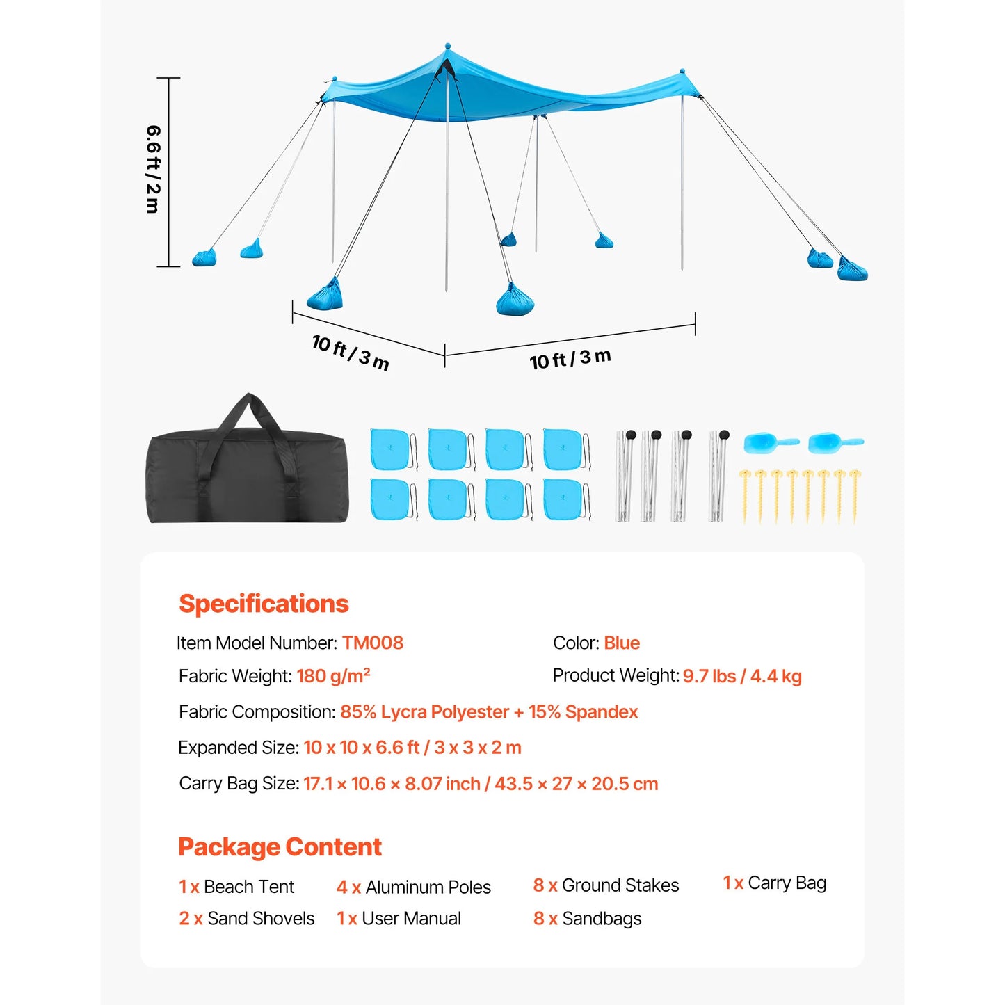Pop Up Beach Canopy for Family Outings