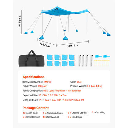 Pop Up Beach Canopy for Family Outings