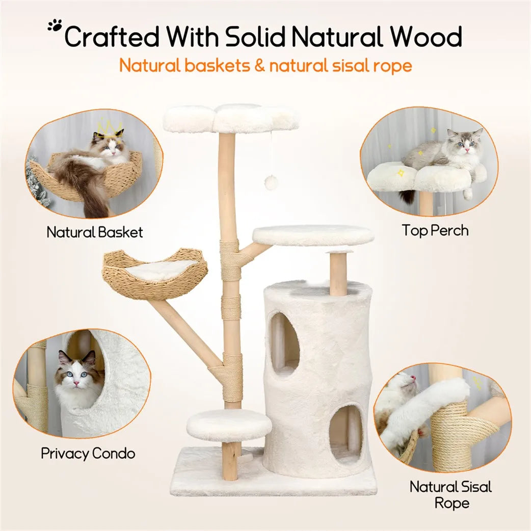 Cat Tree Tower, Scratching Post, Cat Condo House