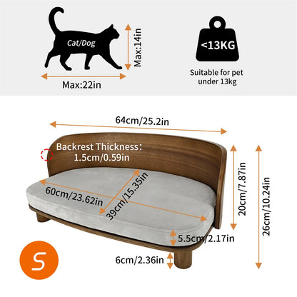 Elevated Pet Sofa  Bed with Cushion