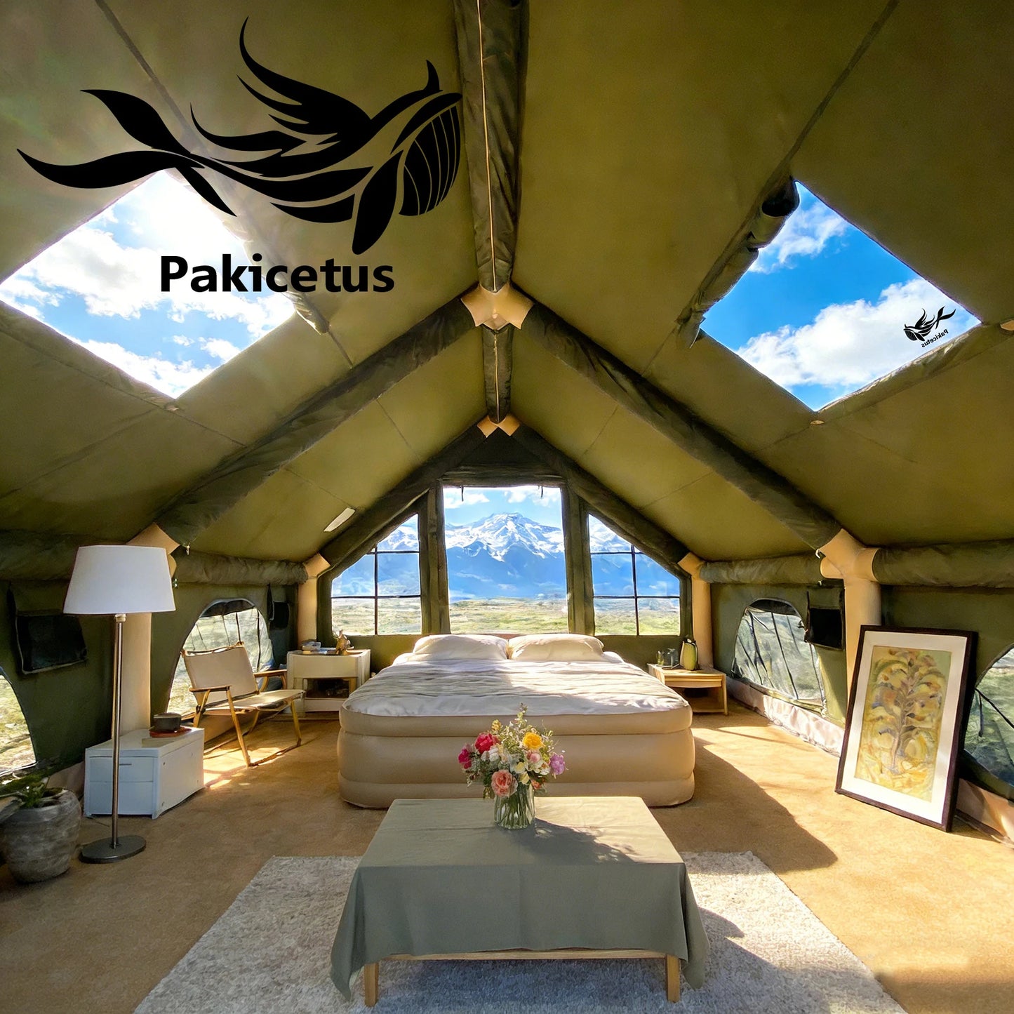 Inflatable Camping Tent, for 4-8 Persons,
