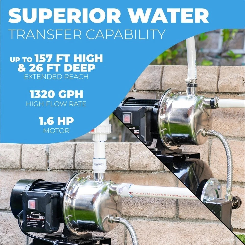 Shallow Well Pump with Pressure Tank,