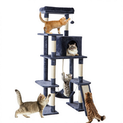 Cat Tree Tower, Sisal Scratching Posts, Multi Level Cat Climbing