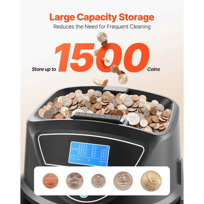 USD Coin Sorter, Coin Counter, Wrapper Machine