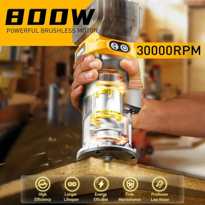 Cordless Compact Router, for Woodworking