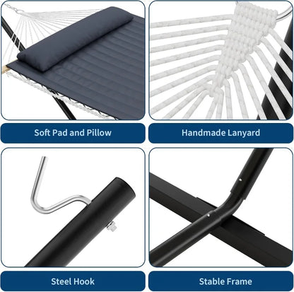Double Hammock with  Steel Stand