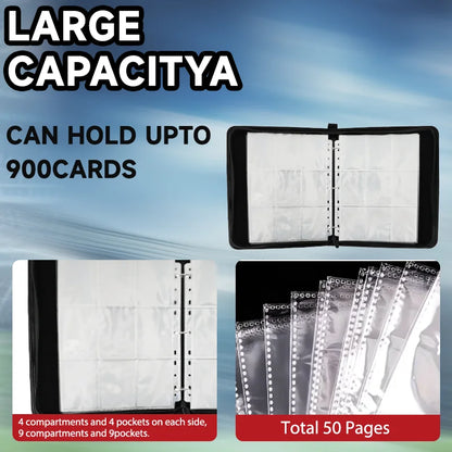 900-Pocket Card Binder, Portable Card Storage Organizer