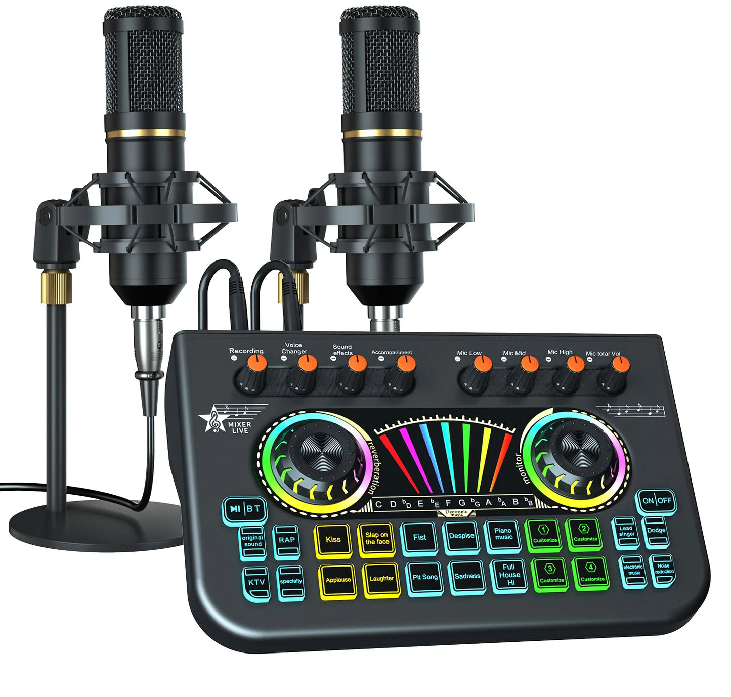 Podcast Equipment Bundle, Condenser Microphone for  Audio Mixer