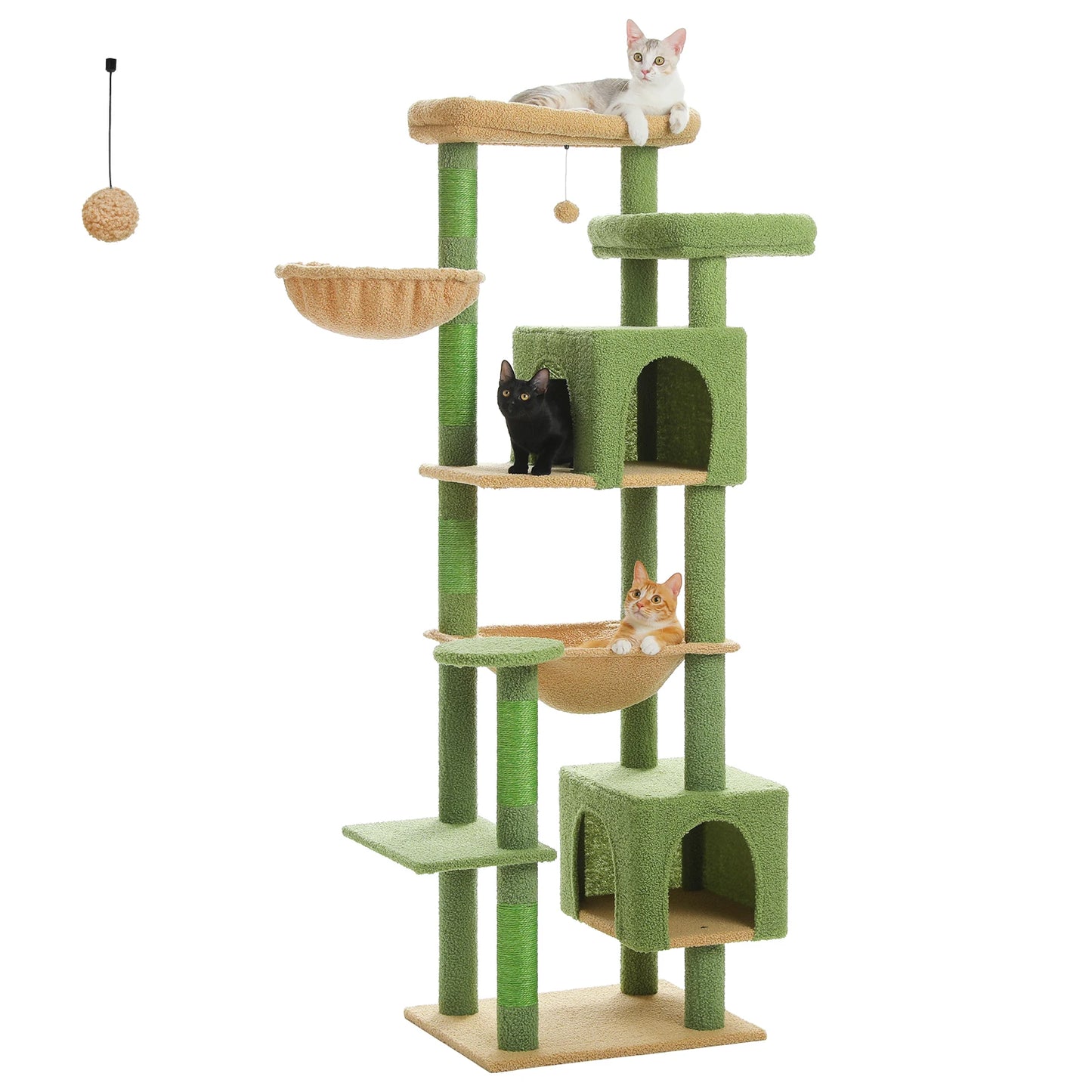 Cat Tree with Super Large Hammock, Scratching Posts