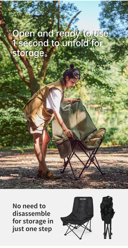 Recliner Outdoor Folding High Back Moon Chair