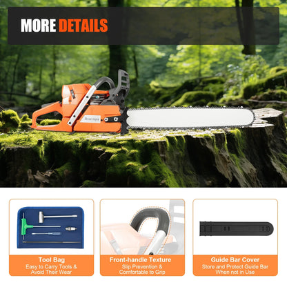 24" 2 Stroke Handheld Cordless Chain Saw