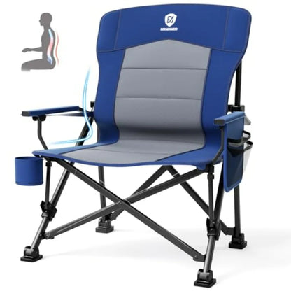 Oversized Folding Camping Chair with Adjustable Lumbar Support