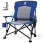 Oversized Folding Camping Chair with Adjustable Lumbar Support