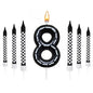 Birthday Candles Black White Checkered