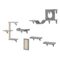Wall Mounted Cat Shelves with Jumping Boards